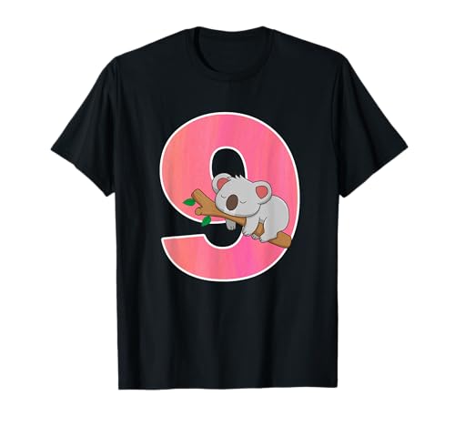 Koala-Bär für Mädchen, 9. Geburtstag, zum 9. Geburtstag T-Shirt Koala-Bär für Mädchen, 9. Geburtstag, zum 9. Geburtstag T-Shirt von Pet Koala Bear Apparel Co.