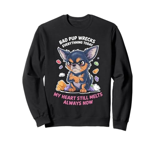 Klagender Hundeliebhaber, Damen und Herren, frecher Tierhumor, kleiner böser Hund Sweatshirt Klagender Hundeliebhaber, Damen und Herren, frecher Tierhumor, kleiner böser Hund Sweatshirt von Pet Owner Grumpy Dog Breed Funny Witty Fan Tees