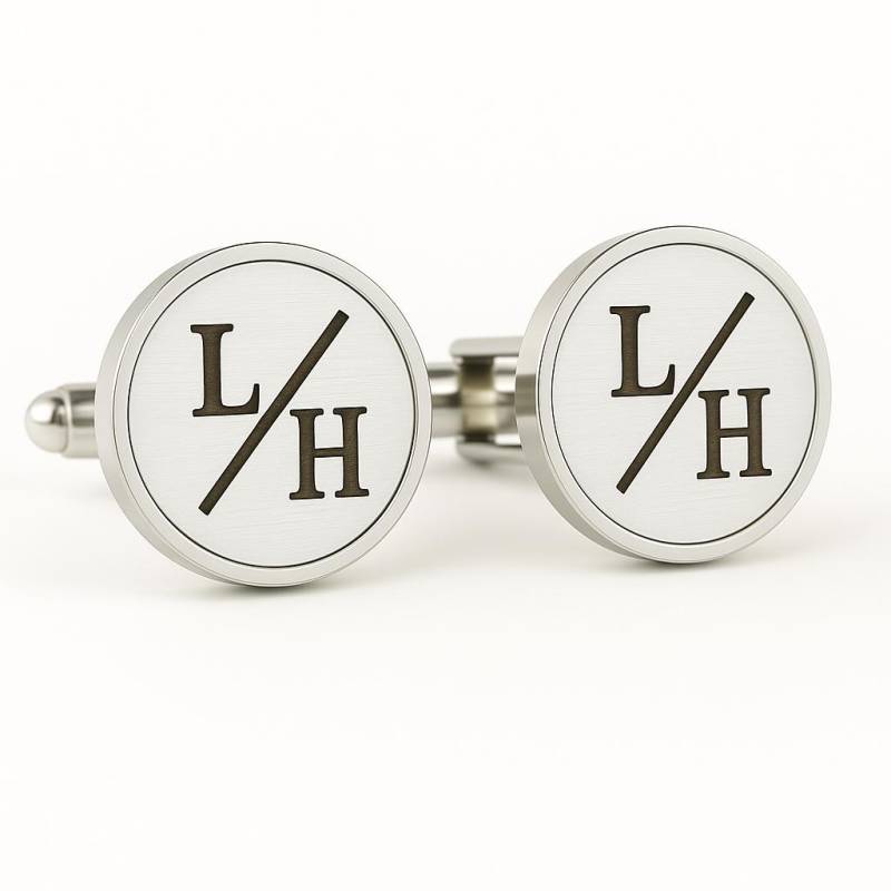 Manschettenknöpfe Mit Gravur, Graviert Initialen, Geschenk Für Den Bräutigam von PetJos