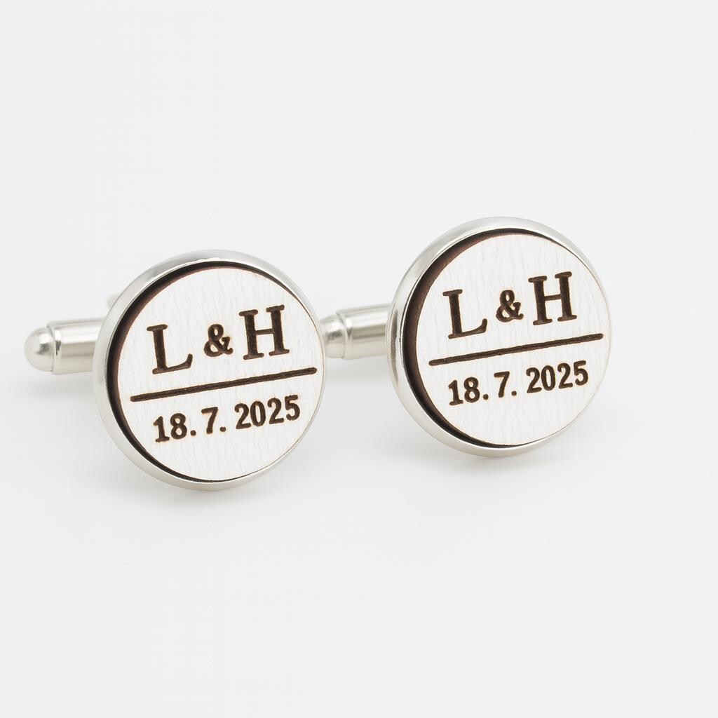 Manschettenknöpfe Mit Gravur Personalisiertes Hochzeitsdatum, Geschenk Für Den Bräutigam von PetJos