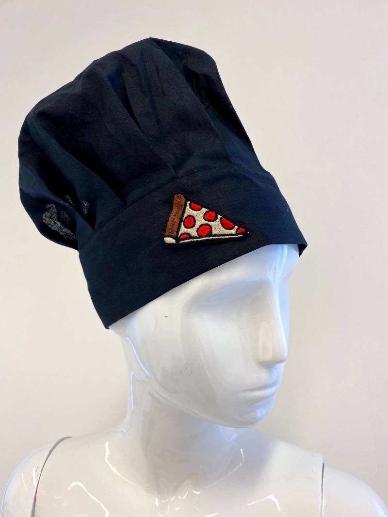 Pizza Koch Hut Schwarzer Hut Aus Baumwolle Mit Stickerei von PetJos