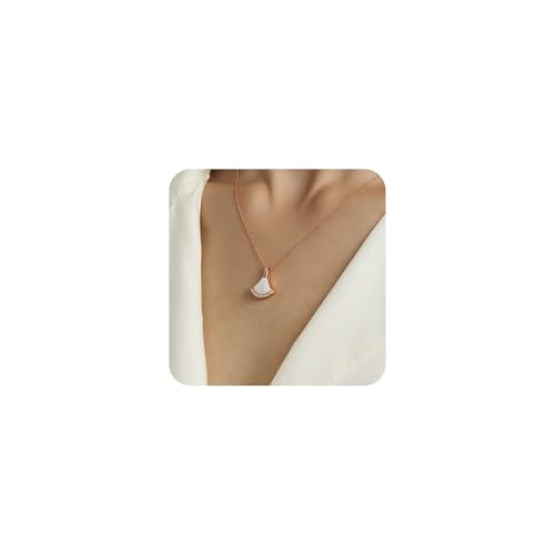 Damen kette Halskette 18K kette Gold Jakobsmuschel Anhänger, Choker mit Exquisiten Zirkonia Eingelegt, Halskette 40-48 cm, Verstellbar, Modisches Sommer Schmuck Geschenk Damen kette Halskette 18K kette Gold Jakobsmuschel Anhänger, Choker mit Exquisiten Zirkonia Eingelegt, Halskette 40-48 cm, Verstellbar, Modisches Sommer Schmuck Geschenk von PetPong