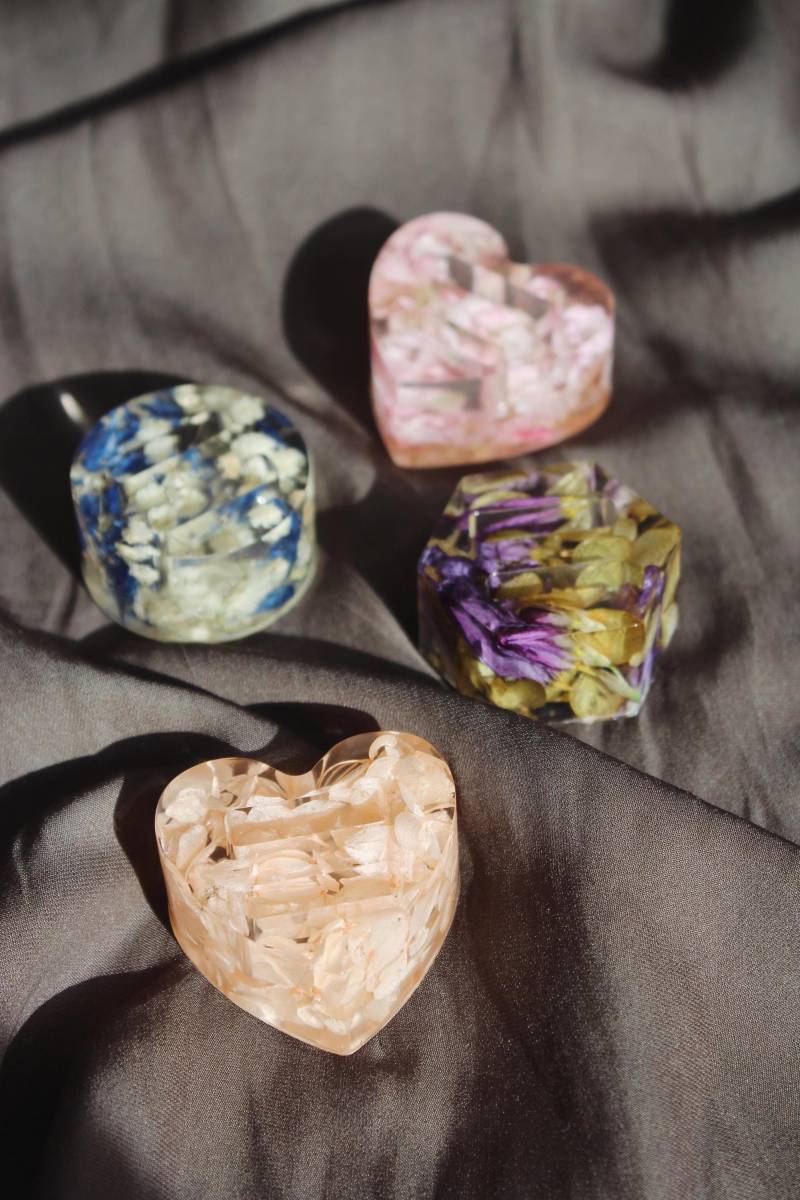 Ringhalter Mit Echten Getrockneten Blumen | Ringträger Ringablage von PetalEleganceShop