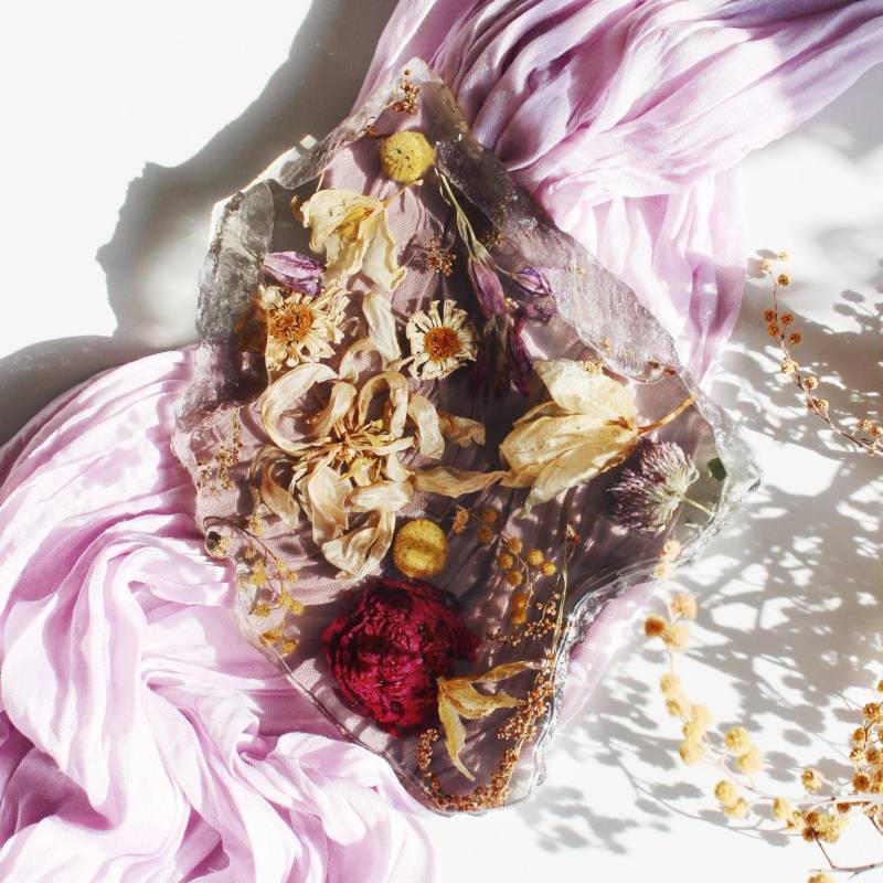 Schmuckablage Brautstrauss | Tablett Dekoelememt Für Das Zuhause Echte Blüten in Epoxidharz von PetalEleganceShop