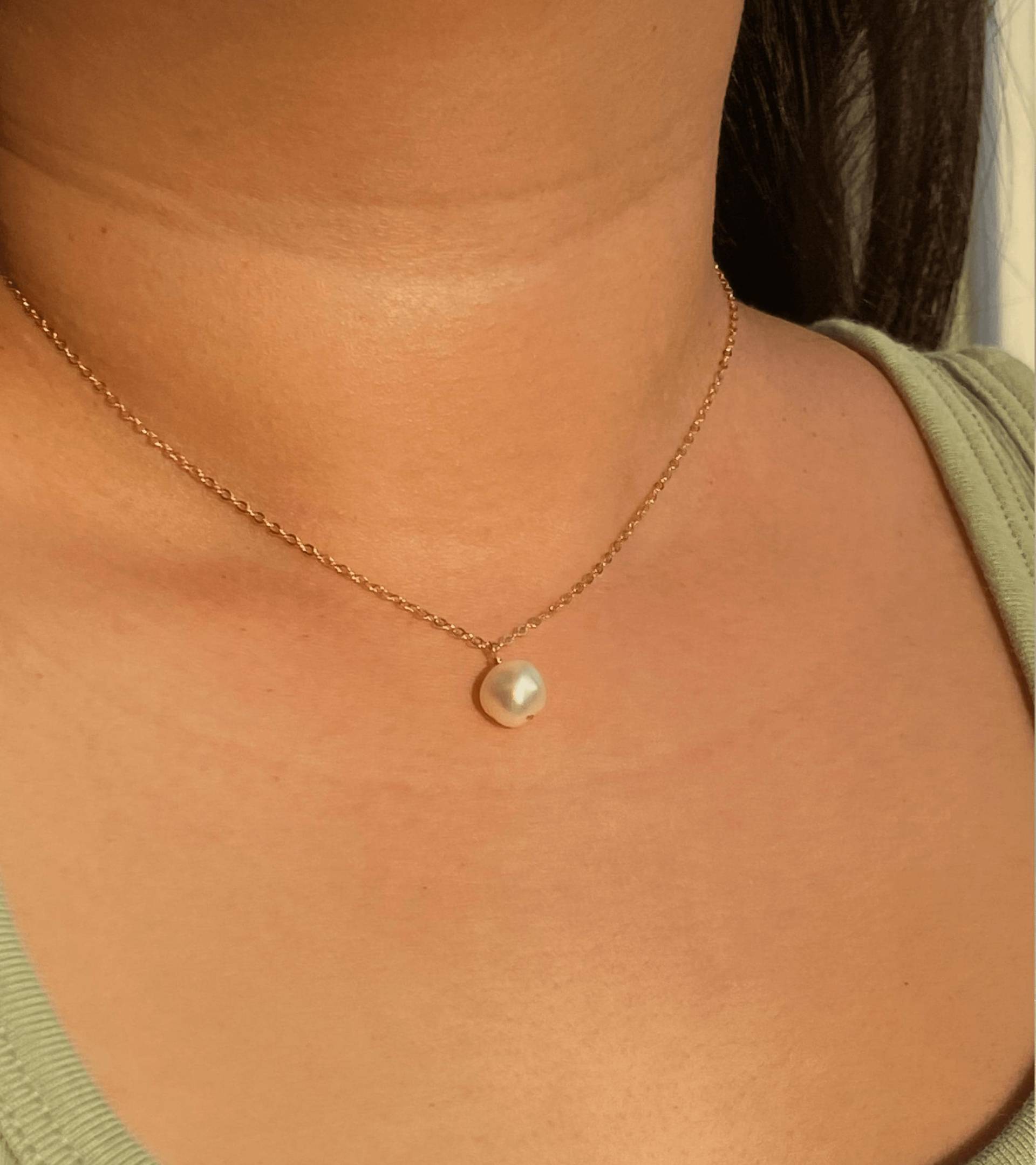 Perlen Anhänger/Perlenkette Braut Halsketten Hochzeit Schmuck Gold Kette Geschenk von PetalsCoJewelry