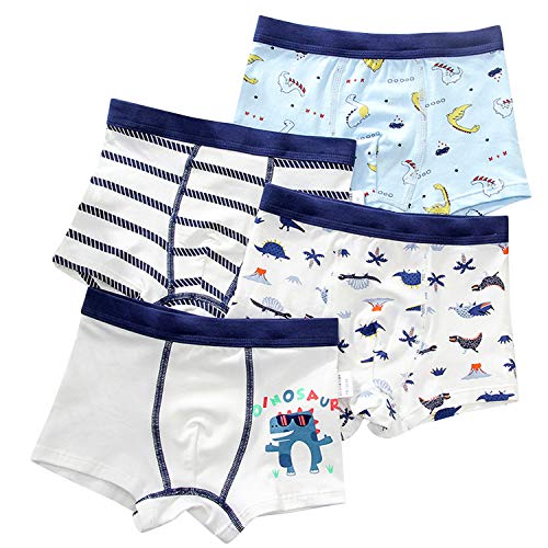 Petalum 4er Set Jungen Boxershorts Unterhose Baumwolle Unterwäsche Sportliche Unterhosen Slips Boys Kinder 110-160 von Petalum