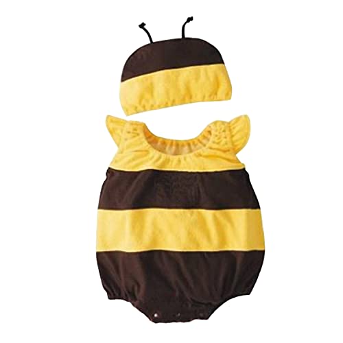 Petalum Baby Biene Kostüm ärmellos Strampler Baumwolle Onesies Halloween Spielkostüm von Petalum