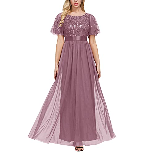 Petalum Damen Kleid elegant festlich Maxikleid hochzeit Abendkleid Mesh Brautjungfernkleider Petalum Damen Kleid elegant festlich Maxikleid hochzeit Abendkleid Mesh Brautjungfernkleider von Petalum