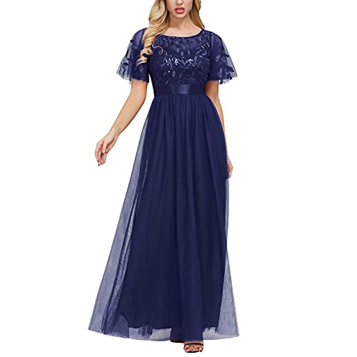Petalum Damen Kleid elegant festlich Maxikleid hochzeit Abendkleid Mesh Brautjungfernkleider Petalum Damen Kleid elegant festlich Maxikleid hochzeit Abendkleid Mesh Brautjungfernkleider von Petalum