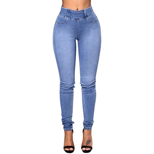 Petalum Skinny Jeans Damen High Waist Push Up Röhrenhose Slim Fit Elastische Jeanshose Butt Lift Leggings von Petalum