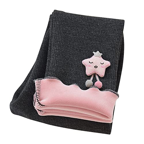 Petalum Thermo Leggings Mädchen Baby gefüttert Herbst Winter Leggings Kinder Baumwolle Dicke Hose Winterhosen Dunkelgrau 9-12 Monate von Petalum
