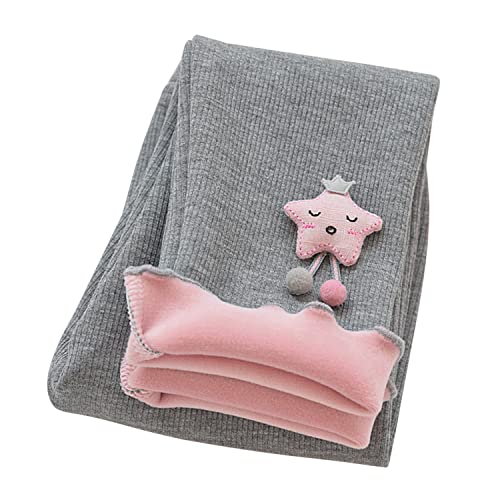 Petalum Thermo Leggings Mädchen Baby gefüttert Herbst Winter Leggings Kinder Baumwolle Dicke Hose Winterhosen Hellgrau 9-12 Monate von Petalum