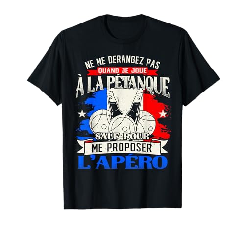 Petanque Humour Boccia Herren Pétanque Geschenk T-Shirt von Pétanque Accessoire Boccia Cadeau