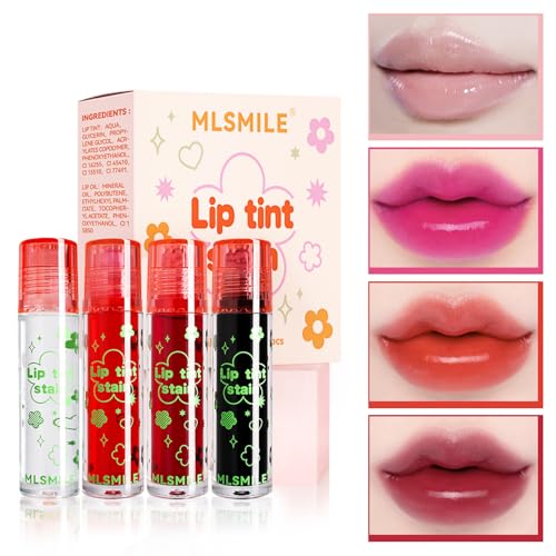 4Farben Lip Tint Stain Set Langanhaltend Wasserdicht, leicht, nicht klebend Wasser Tint Hydrating Lip Gloss Plumping Lip Oil Tinted Lip Glaze Makeup Kosmetik für Frauen 4Farben Lip Tint Stain Set Langanhaltend Wasserdicht, leicht, nicht klebend Wasser Tint Hydrating Lip Gloss Plumping Lip Oil Tinted Lip Glaze Makeup Kosmetik für Frauen von Petansy