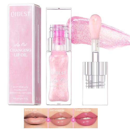 Petansy Magic Color Changing Lip Oil V2 Warm Change Moisturizing Plumping Lip Oil Shimmery Glitter Lip Gloss Shine Lip Glow Conversion Lip Oil Long Lasting Sirupy Gloss Lip Stain von Petansy