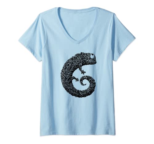 Damen Peter Draws: Chamäleon-Shirt T-Shirt mit V-Ausschnitt Damen Peter Draws: Chamäleon-Shirt T-Shirt mit V-Ausschnitt von Peter Draws