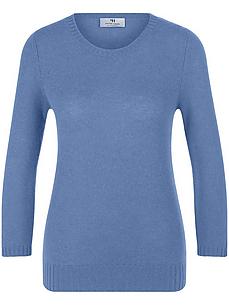 Rundhals-Pullover aus 100% Premium-Kaschmir Peter Hahn Cashmere blau Rundhals-Pullover aus 100% Premium-Kaschmir Peter Hahn Cashmere blau