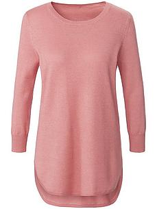 Rundhals-Pullover aus Seide und Kaschmir Peter Hahn rosé