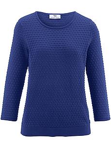 Rundhals-Pullover aus 100% Baumwolle Supima Peter Hahn blau von Peter Hahn