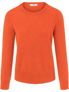 Rundhals-Pullover aus 100% SUPIMA®-­Baumwolle Peter Hahn orange von Peter Hahn