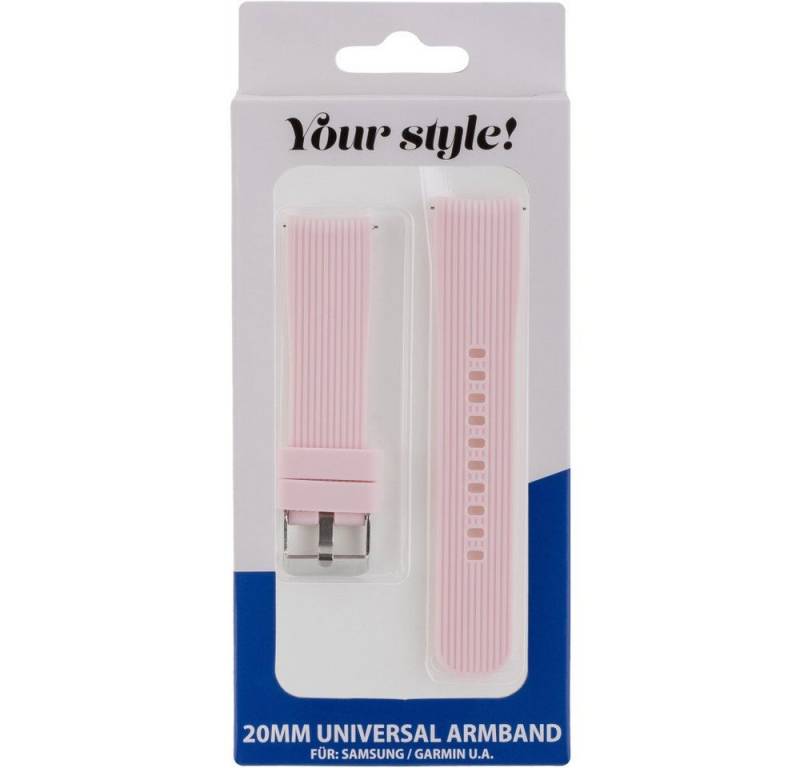 Peter Jäckel Smartwatch-Armband Armband 20mm Single Silicon Rose (17655) von Peter Jäckel