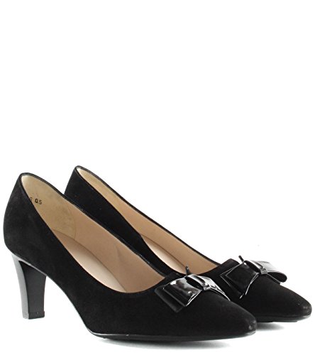 Peter Kaiser Damen Mabel Pumps, Schwarz (SCHWARZ Suede Lack Ripsband 801) von Peter Kaiser