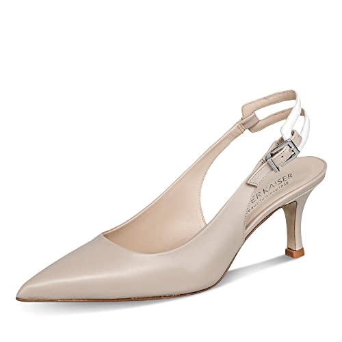 Peter Kaiser Peeptoes & Slingpumps JADA-PK, Glattleder, Beige, Damen EU 39 von Peter Kaiser