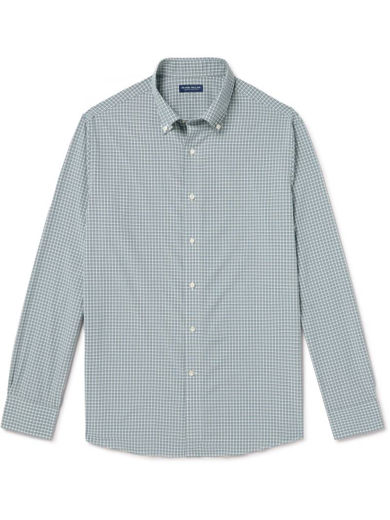 Peter Millar - Cheviot Button-Down Collar Checked Poplin Shirt - Men - Green - XXL von Peter Millar