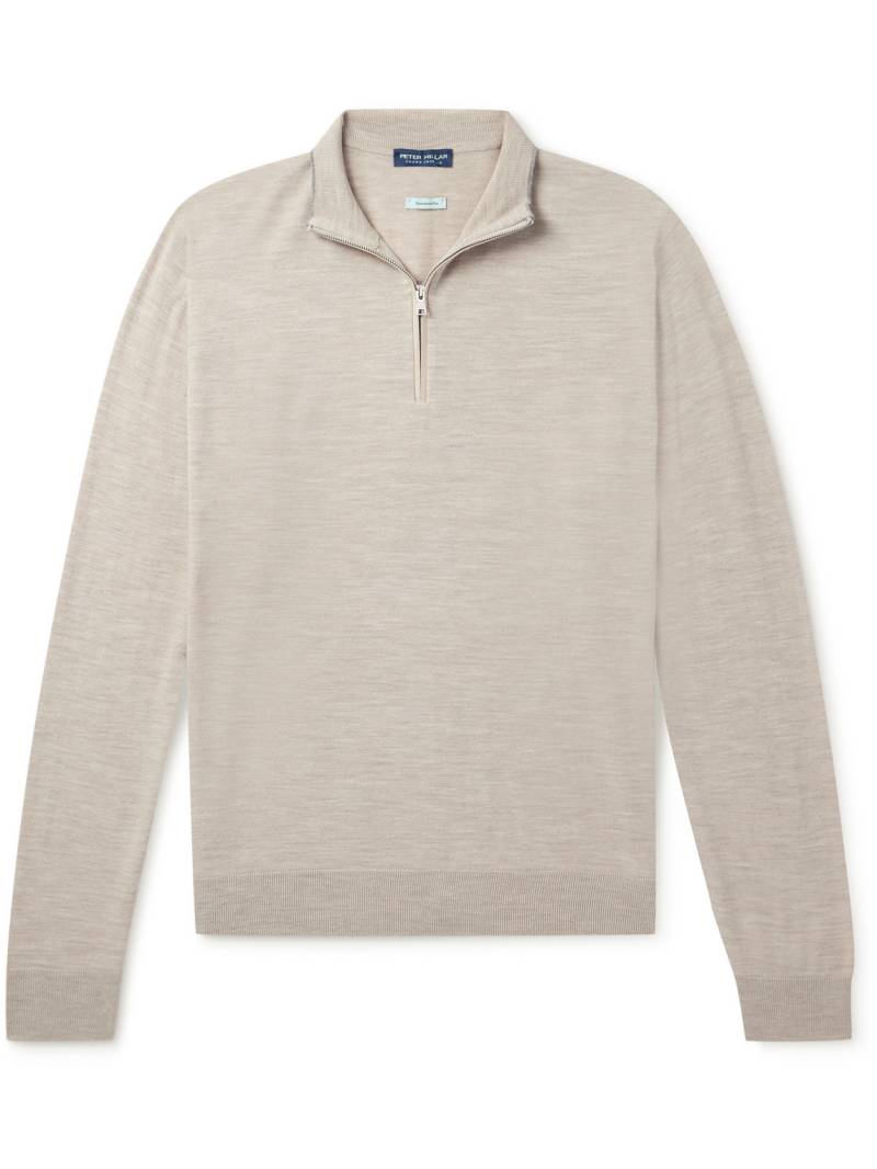 Peter Millar - Excursionist Flex Wool-Blend Half-Zip Sweater - Men - Neutrals - XL von Peter Millar