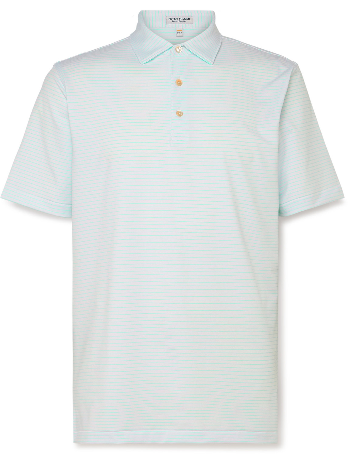 Peter Millar - Hemlock Striped Tech-Jersey Golf Polo Shirt - Men - Blue - L von Peter Millar