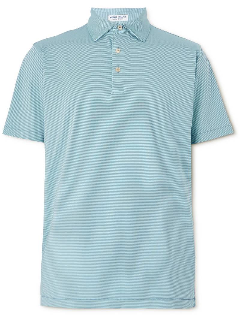 Peter Millar - Jubilee Striped Stretch-Jersey Golf Polo Shirt - Men - Blue - M von Peter Millar