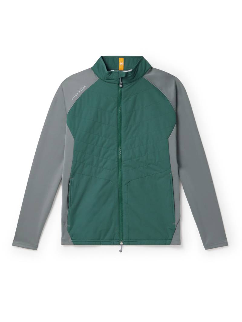 Peter Millar - Merge Elite Hybrid Quilted Shell and Jersey Golf Jacket - Men - Green - M von Peter Millar