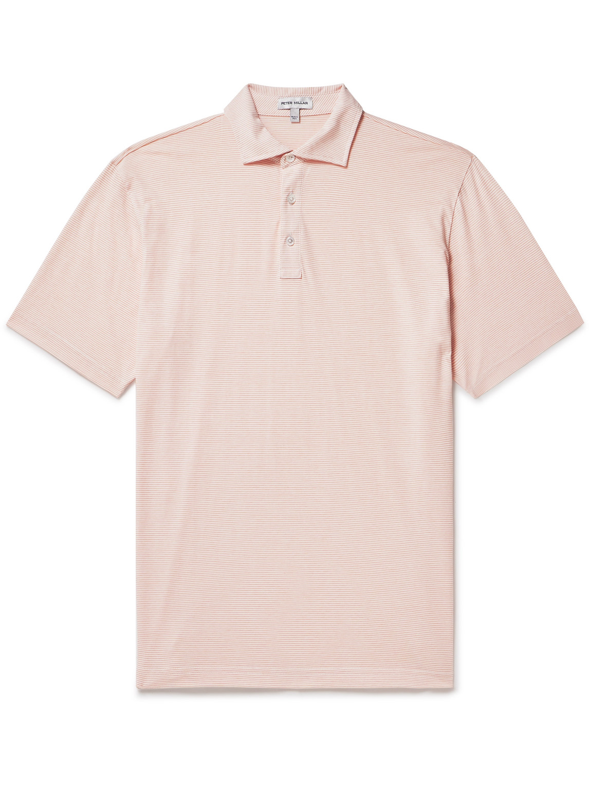 Peter Millar - Pilot Striped Pima Cotton-Jersey Polo Shirt - Men - Pink - L von Peter Millar