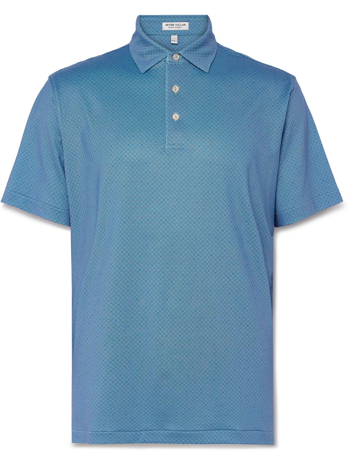 Peter Millar - Soriano Printed Stretch-Jersey Golf Polo Shirt - Men - Blue - S von Peter Millar