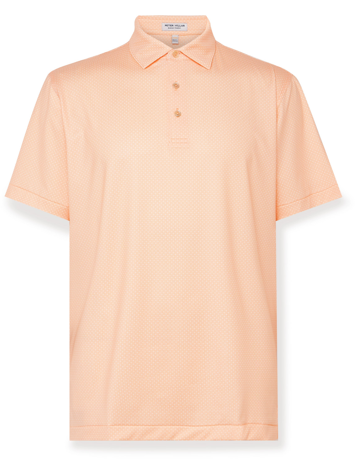 Peter Millar - Tesseract Printed Tech-Jersey Polo Shirt - Men - Orange - S von Peter Millar
