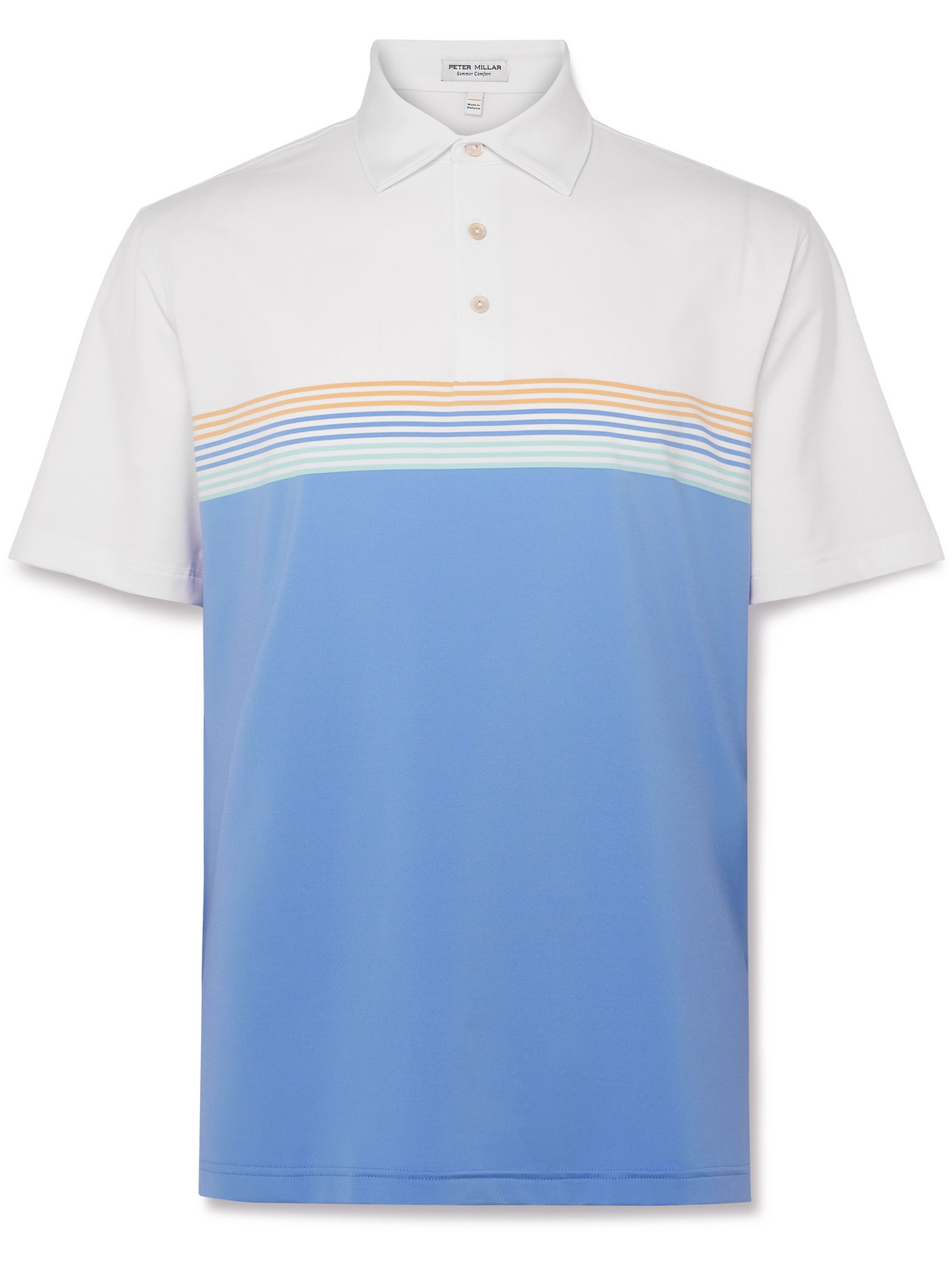 Peter Millar - Windham Striped Tech-Jersey Golf Polo Shirt - Men - Blue - S von Peter Millar