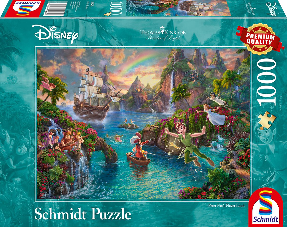 Peter Pan - Disney Puzzle - Thomas Kinkade Studios - Peter Pan - multicolor  - Lizenzierter Fanartikel von Peter Pan