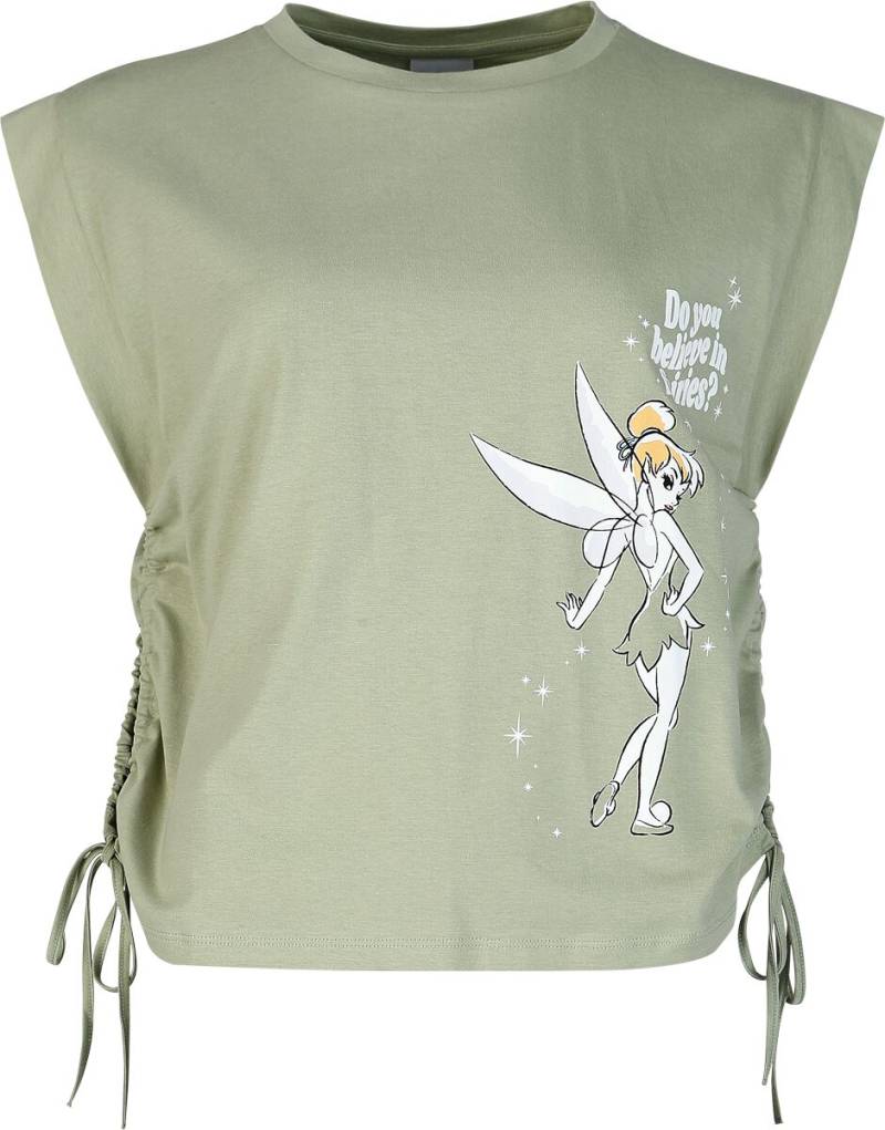 Peter Pan - Disney Top - Tinker Bell - Never Grow Up - S bis XXL - für Damen - Größe S - oliv  - EMP exklusives Merchandise! von Peter Pan