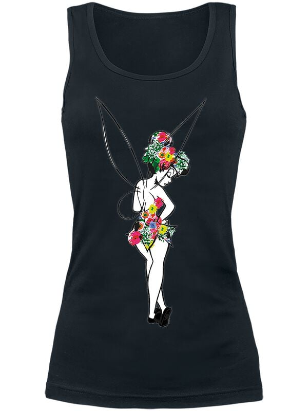 Peter Pan Tinker Bell - Flower Tank-Top schwarz in XL von Peter Pan