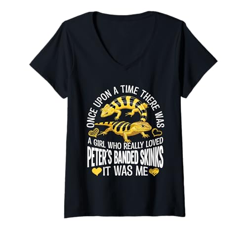 Damen Peters Banded Skink Mama Girl hat Peters Banded Skink geliebt T-Shirt mit V-Ausschnitt Damen Peters Banded Skink Mama Girl hat Peters Banded Skink geliebt T-Shirt mit V-Ausschnitt von Peter´s Banded Skink Costume For Lizard Keepers