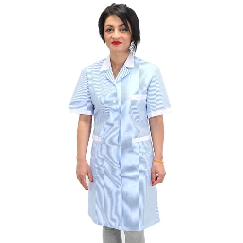 Arbeitshemden Damen Reinigungsunternehmen Hausarbeiter Kellnerin (L, blaue Streifen) von Peter's abiti da lavoro
