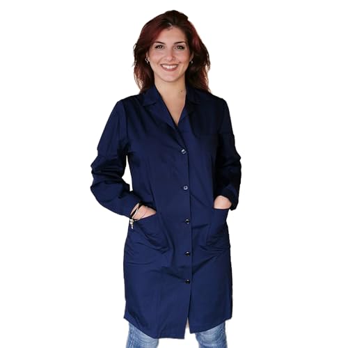 Arbeitshemden für Damen, Langarm, Reinigungsunternehmen, Arbeiter, Haushalt, Kellnerin in den Plänen Colf, dunkelblau, Large von Peter's abiti da lavoro