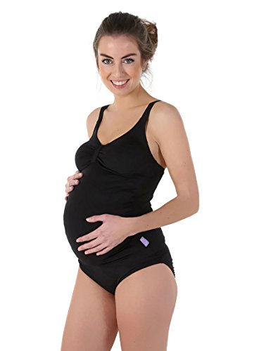 Petit Amour Umstands-Tankini Schwangerschafts-Bikini AMANDA Bademode Set Oberteil Unterteil schwarz Cup B bis D Gr. L von Petit Amour