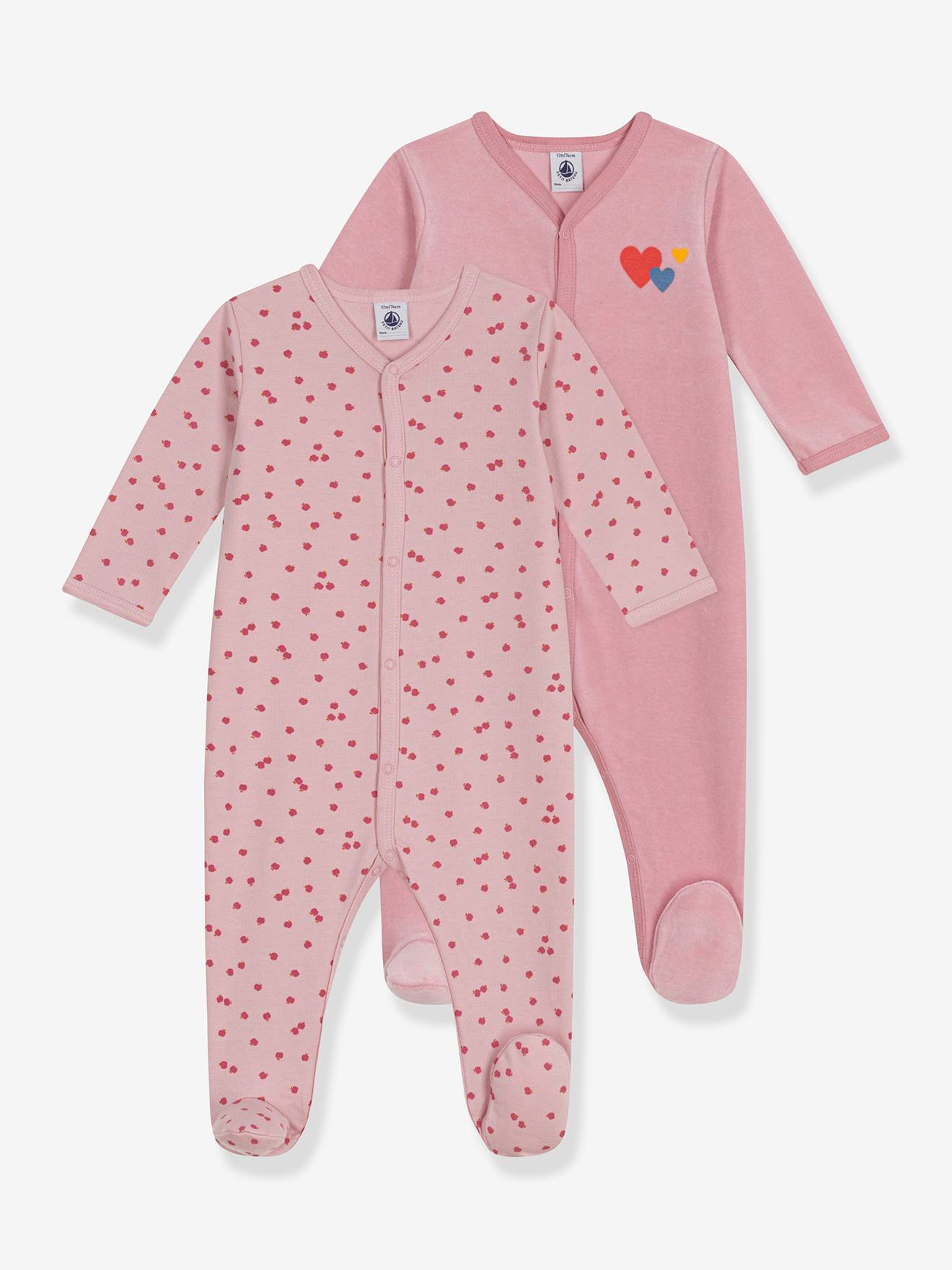 2er-Pack Baby-Schlafanzüge aus Baumwolle PETIT BATEAU von Petit Bateau