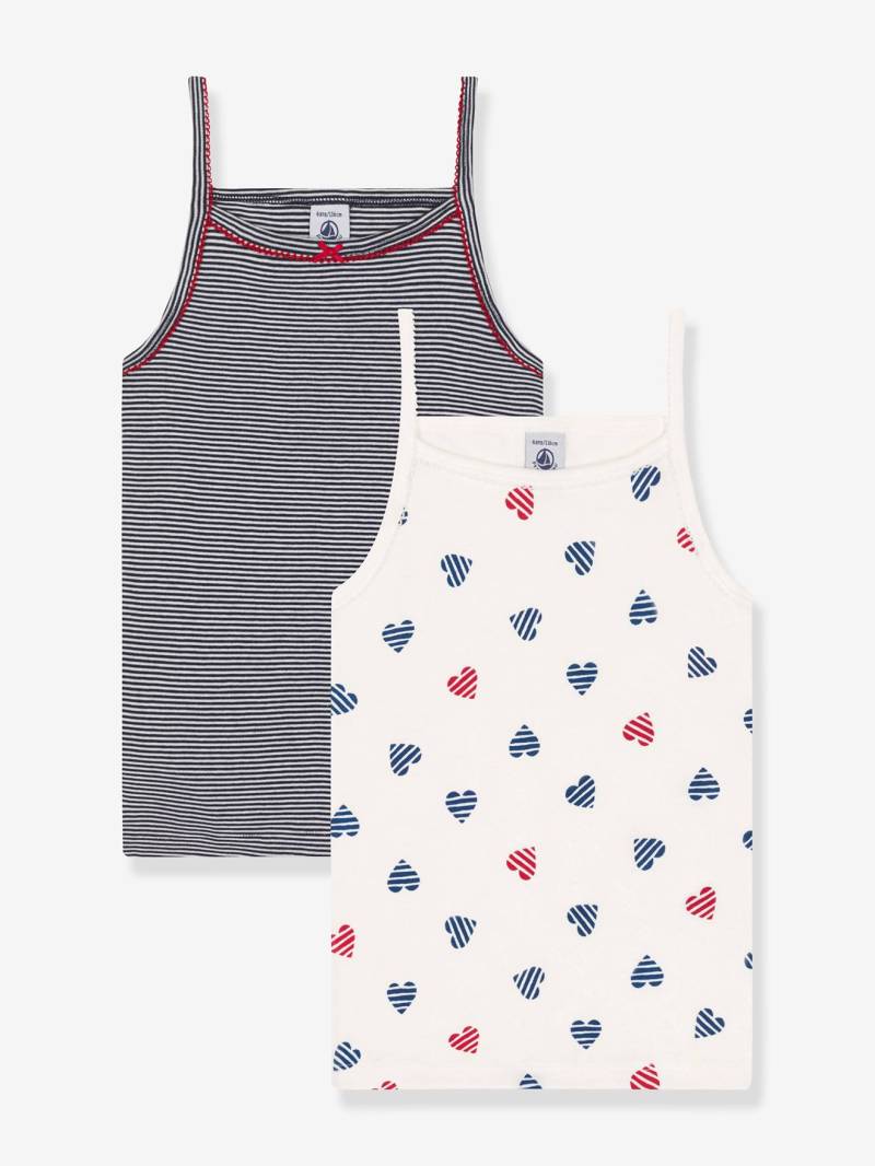 2er-Pack Mädchen Trägertops mit Herzen PETIT BATEAU von Petit Bateau