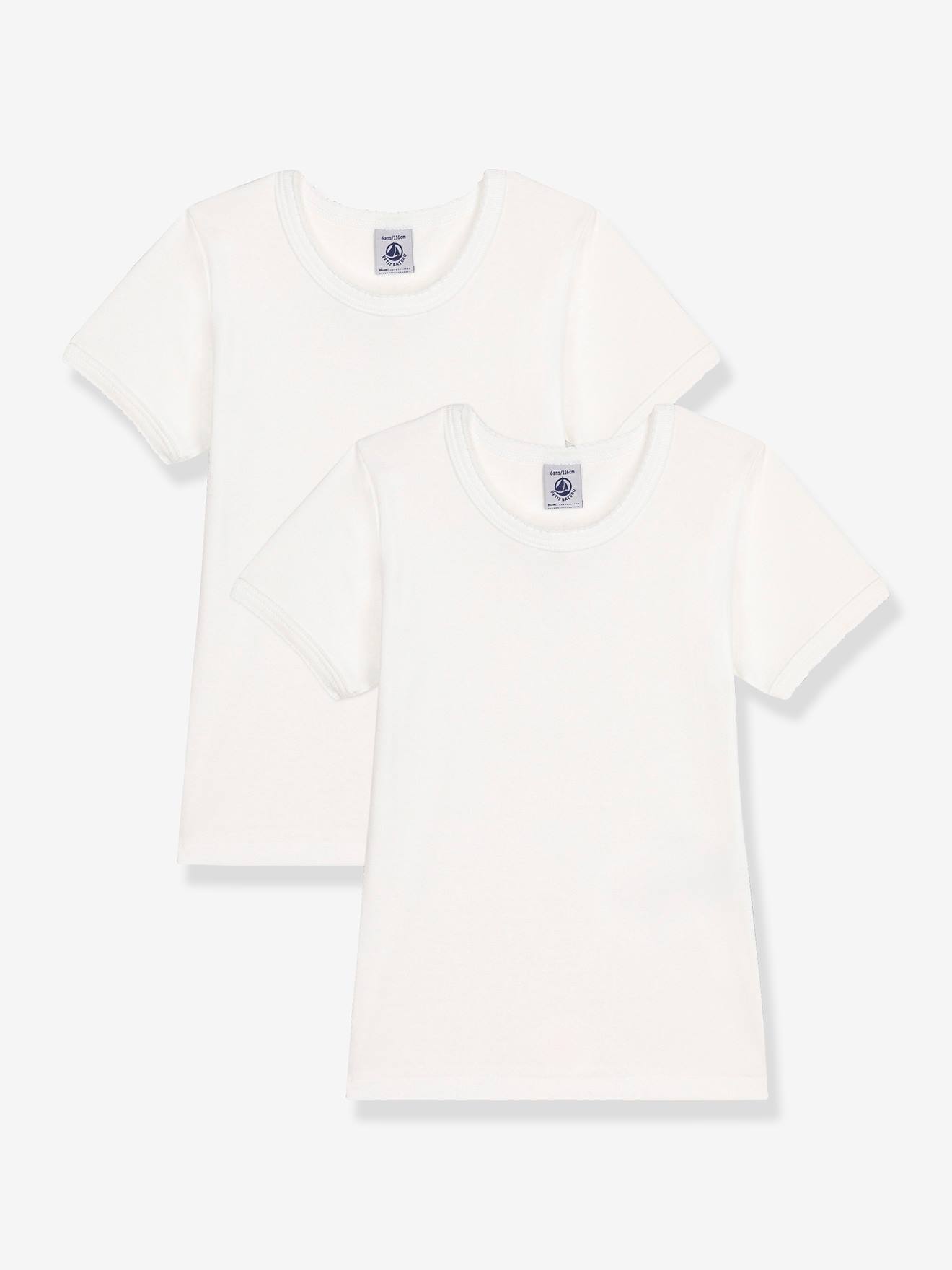 2er-Pack gerippte Kinder T-Shirts PETIT BATEAU von Petit Bateau