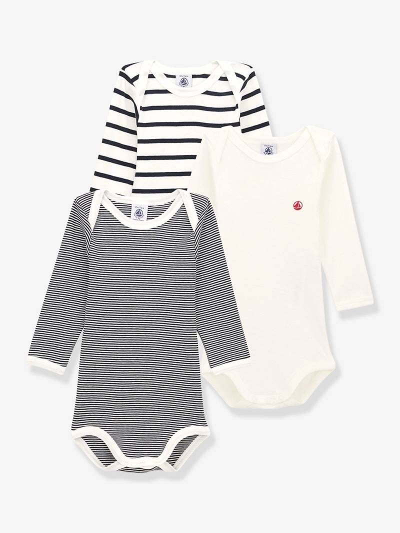 3er-Pack Baby Langarm-Bodys von Petit Bateau
