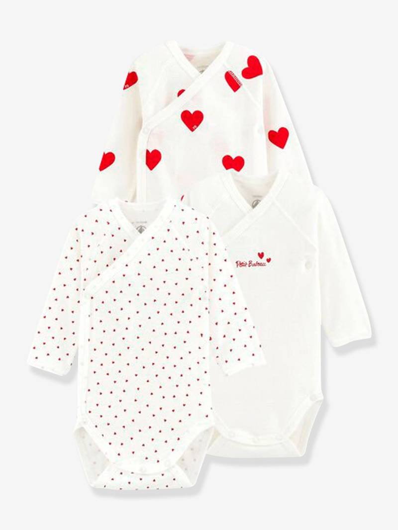 3er-Pack Baby Langarm-Wickelbodys von Petit Bateau