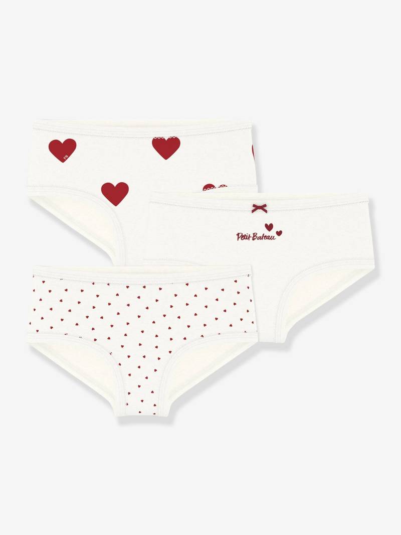 3er-Pack Slips mit hohem Bund und Herzmotiven PETIT BATEAU 3er-Pack Slips mit hohem Bund und Herzmotiven PETIT BATEAU von Petit Bateau