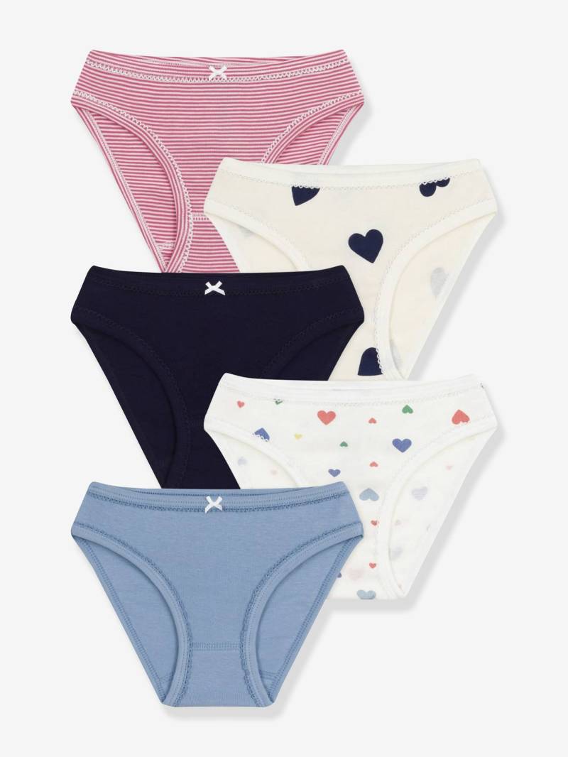 5er-Pack Slips mit Herz-Print PETIT BATEAU von Petit Bateau